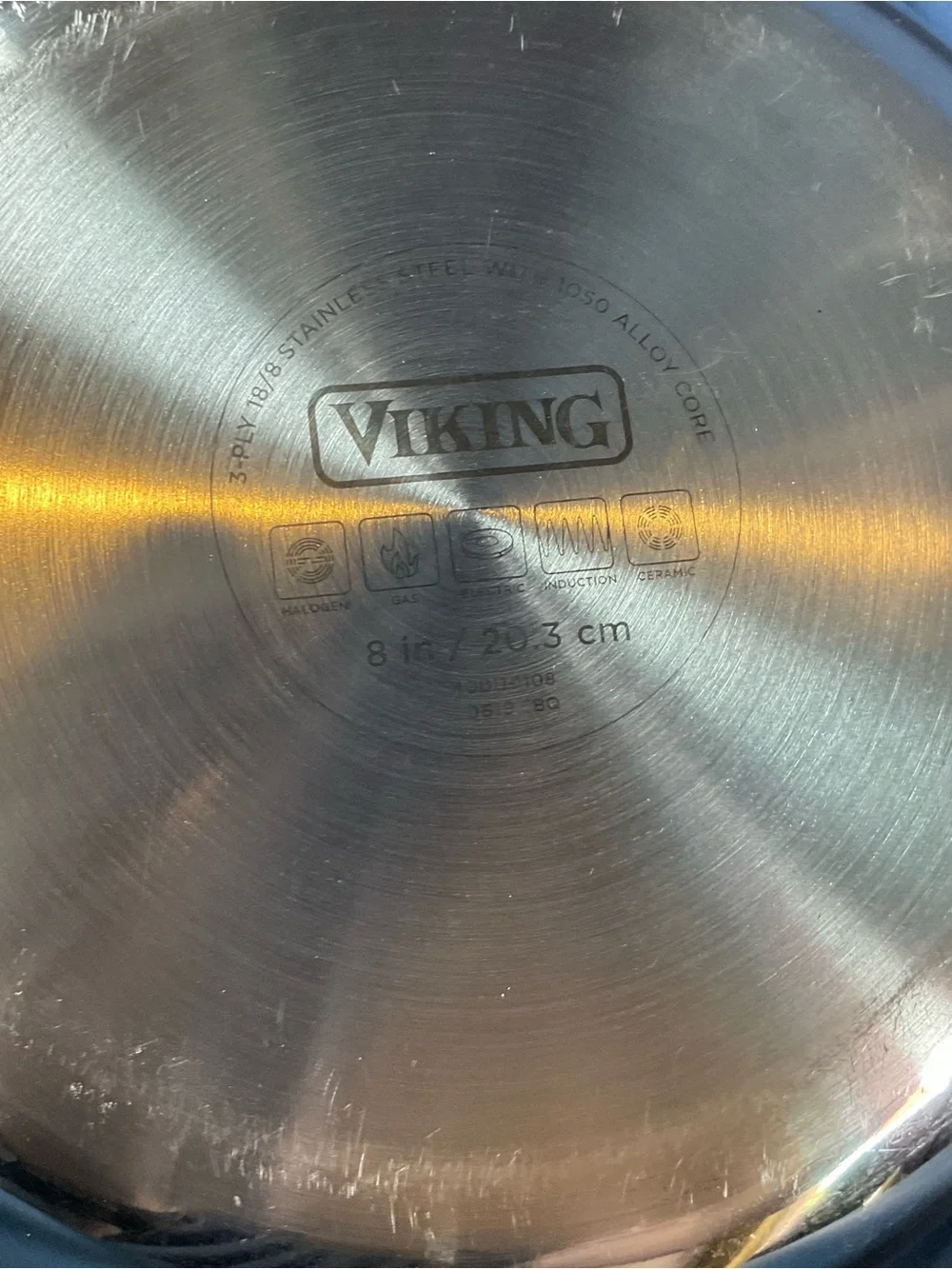 Viking 3-Ply Stainless Steel Frying Pans Skillet Lot 8” & 10” Induction